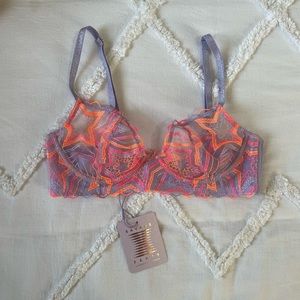 Savage X Fenty Shining Star Embroidered Unlined Demi Bra